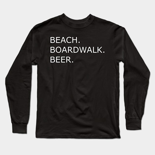 BEACH. BOARDWALK. BEER. Long Sleeve T-Shirt by Myideas